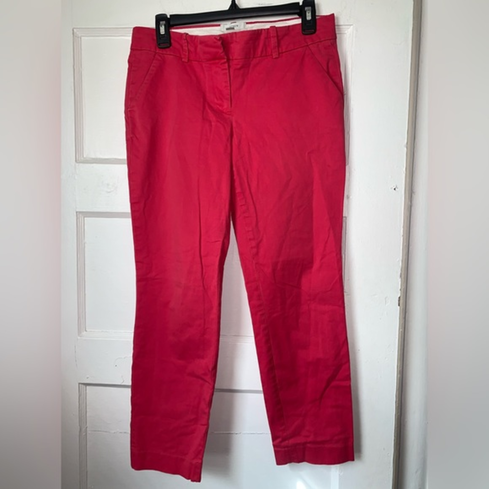 J. Crew cafe Capri red/pink size 2‎